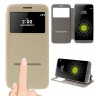 Чехол с окном для LG G5 / LG G5 se (золотой)