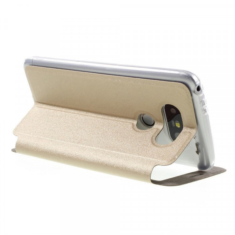 Чехол с окном для LG G5 / LG G5 se (золотой)