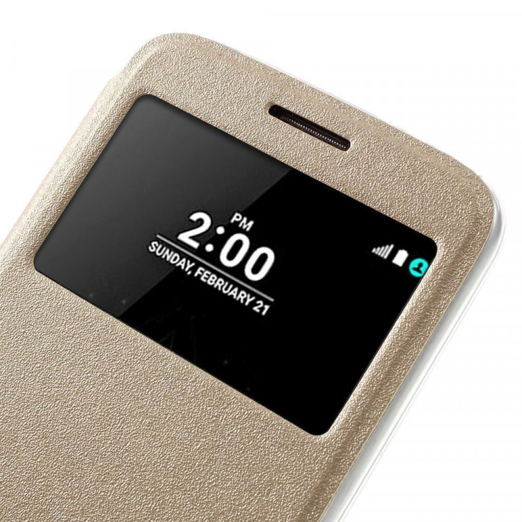 Чехол с окном для LG G5 / LG G5 se (золотой)