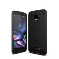 Чехол-накладка Carbon Fibre для Motorola Moto Z (черный)