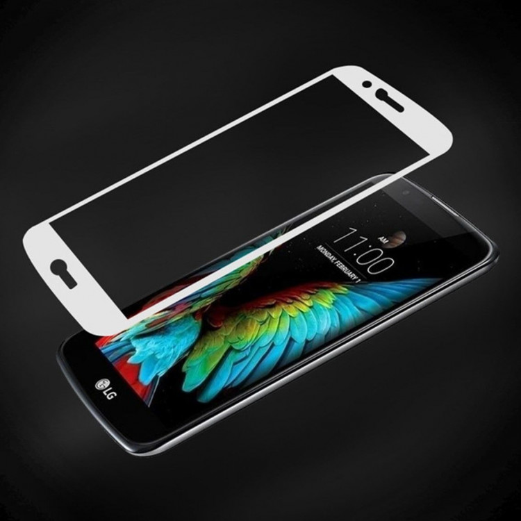 Защитное стекло 3D для LG K10 (2017) M250 (белый)