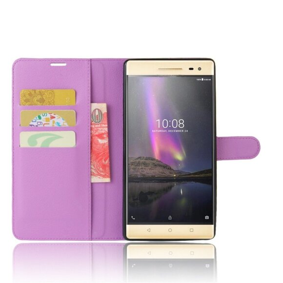 Чехол с визитницей для Lenovo Phab 2 Pro (фиолетовый)