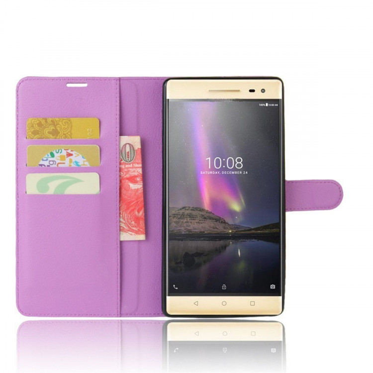 Чехол с визитницей для Lenovo Phab 2 Pro (фиолетовый)