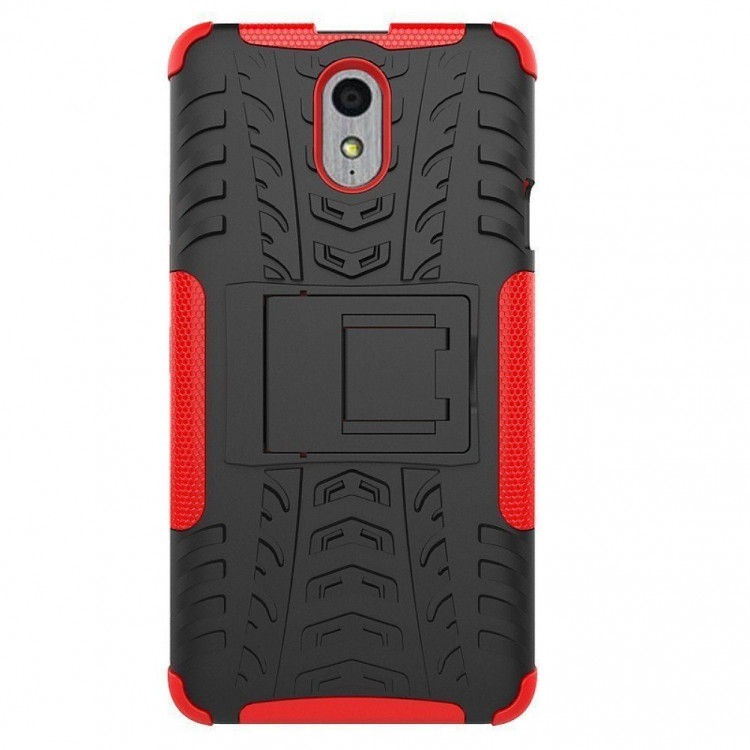 Чехол Hybrid Armor для Lenovo Vibe P1m (черный + красный)