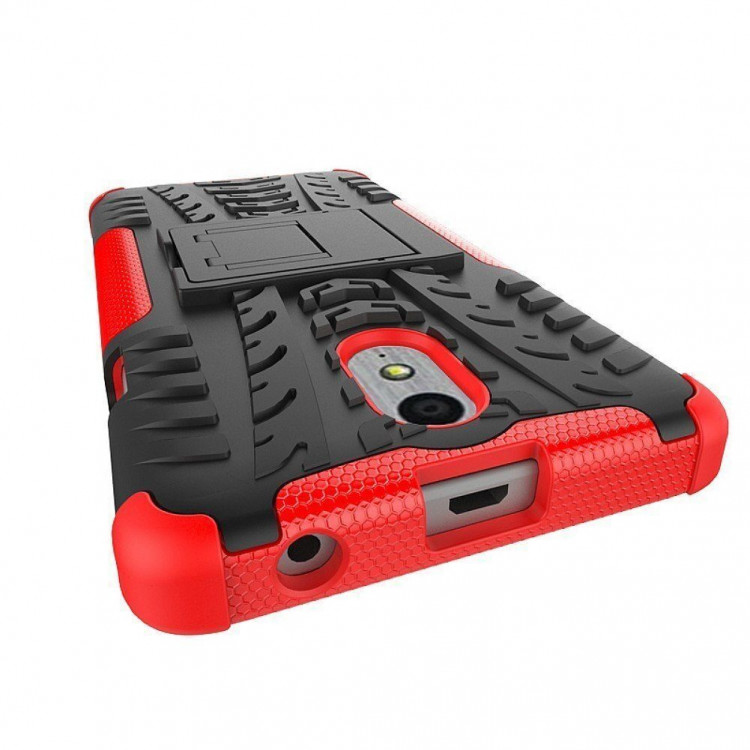 Чехол Hybrid Armor для Lenovo Vibe P1m (черный + красный)