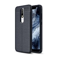 Чехол-накладка Litchi Grain для Nokia 5.1 Plus / Nokia X5 (темно-синий) Чехол-накладка Litchi Grain для Nokia 5.1 Plus / Nokia X5 (темно-синий)