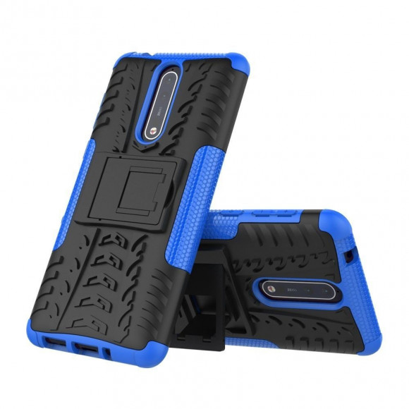 Чехол Hybrid Armor для Nokia 8 (черный + голубой) Чехол Hybrid Armor для Nokia 8 (черный + голубой)