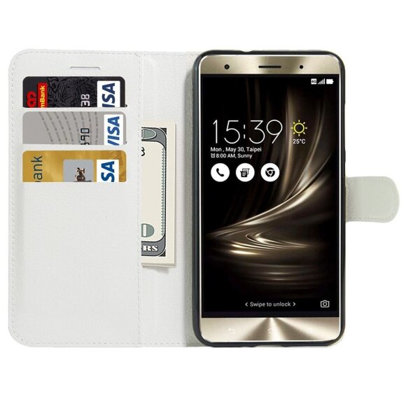 Чехол с визитницей для ASUS ZenFone 3 Deluxe ZS550KL (белый) Чехол с визитницей для ASUS ZenFone 3 Deluxe ZS550KL (белый)