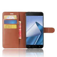 Чехол с визитницей для Asus ZenFone 4 Pro ZS551KL (коричневый)