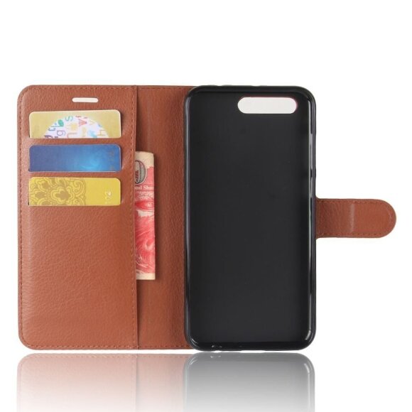 Чехол с визитницей для Asus ZenFone 4 Pro ZS551KL (коричневый) Чехол с визитницей для Asus ZenFone 4 Pro ZS551KL (коричневый)