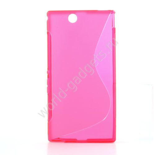 Мягкий пластиковый чехол для Sony Xperia Z Ultra (малиновый)