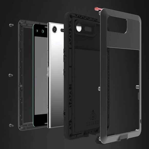 Гибридный чехол LOVE MEI для Sony Xperia XZ Premium (черный) Гибридный чехол LOVE MEI для Sony Xperia XZ Premium (черный)