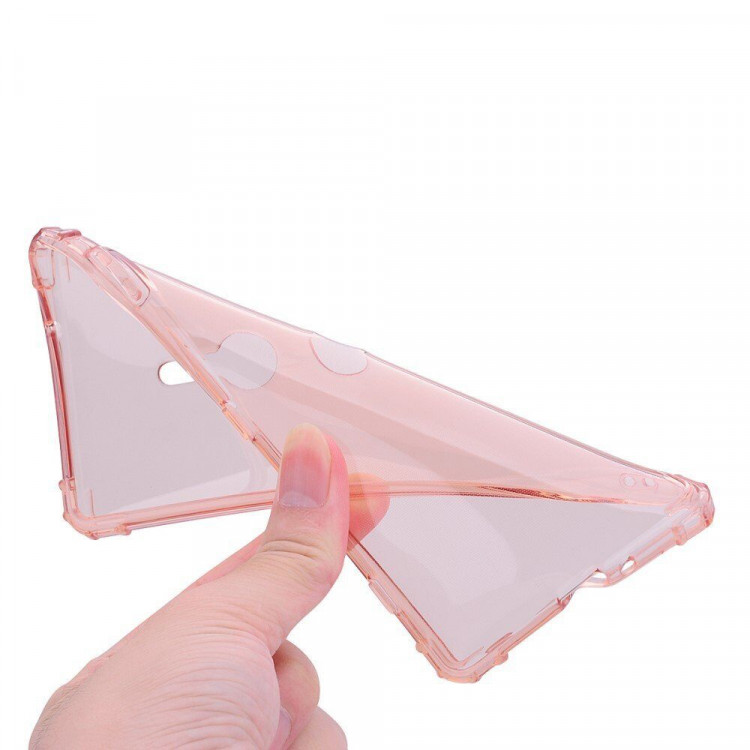 Силиконовый чехол с усиленными бортиками для Sony Xperia XZ3 (розовый)