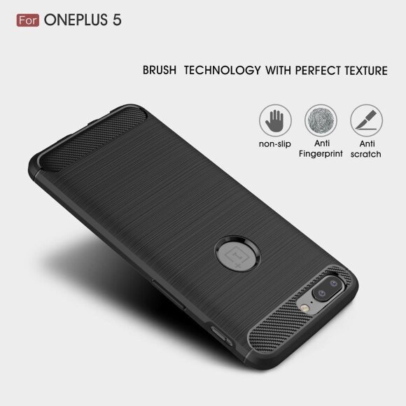 Чехол-накладка Carbon Fibre для OnePlus 5 (черный) Чехол-накладка Carbon Fibre для OnePlus 5 (черный)