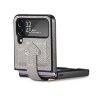 Кожаный чехол для Samsung Galaxy Z Flip 3 (серый)