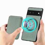 Чехол с магнитным держателем карт для Google Pixel 6a (зеленый) Чехол с магнитным держателем карт для Google Pixel 6a (зеленый)
