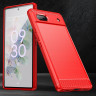 Чехол-накладка Carbon Fibre для Google Pixel 6a (красный)