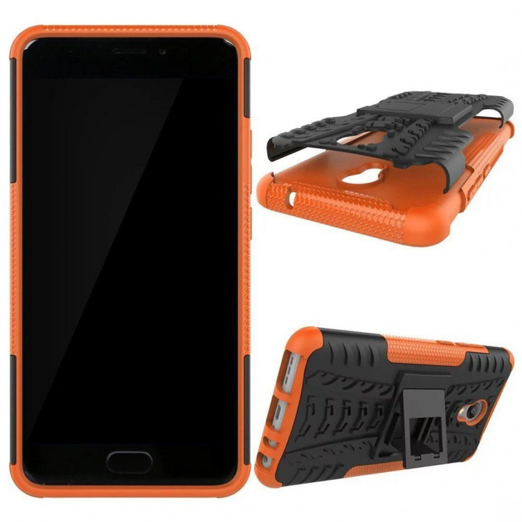 Чехол Hybrid Armor для Meizu M5 Note (черный + оранжевый)