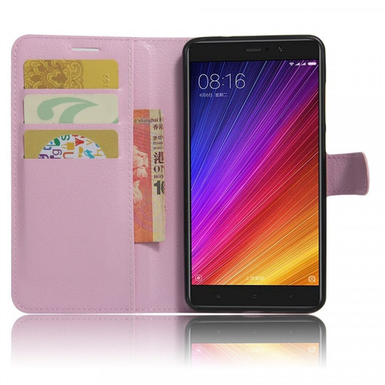 Чехол с визитницей для Xiaomi Mi5S Plus (розовый)