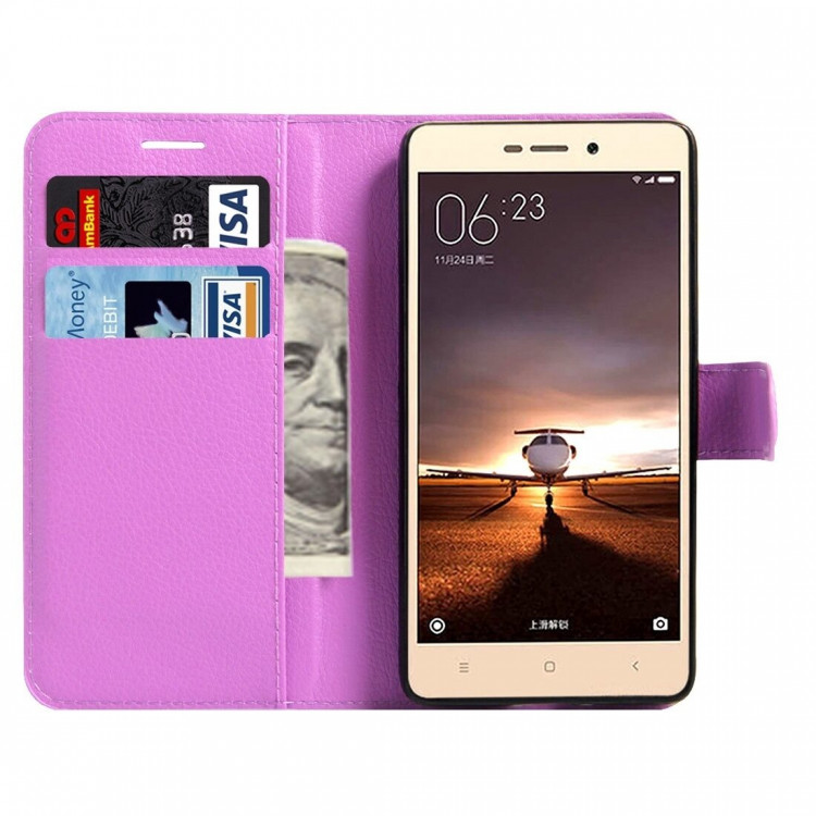 Чехол с визитницей для Xiaomi Redmi 3s / 3 Pro (фиолетовый)