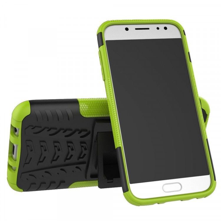 Чехол Hybrid Armor для Samsung Galaxy J5 2017 (черный + зеленый)