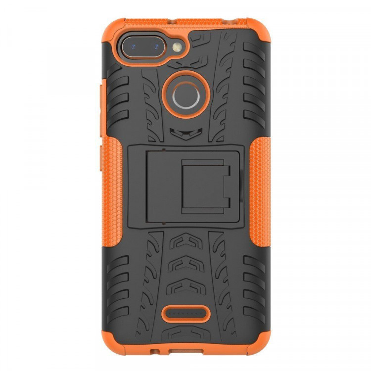 Чехол Hybrid Armor для Xiaomi Redmi 6 (черный + оранжевый)