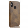 Чехол Litchi Texture для Xiaomi Mi Max 3 (коричневый)