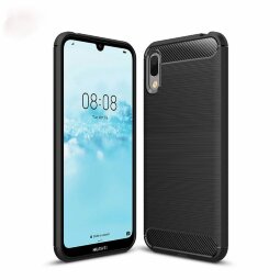 Чехол-накладка Carbon Fibre для Huawei Y6 Pro (2019) (черный)