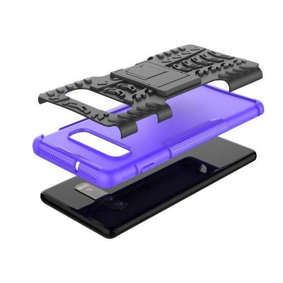 Чехол Hybrid Armor для Samsung Galaxy S10 (черный + фиолетовый) Чехол Hybrid Armor для Samsung Galaxy S10 (черный + фиолетовый)