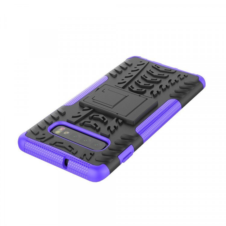 Чехол Hybrid Armor для Samsung Galaxy S10 (черный + фиолетовый)