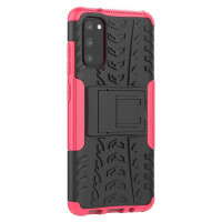Чехол Hybrid Armor для Samsung Galaxy S20 (черный + розовый)