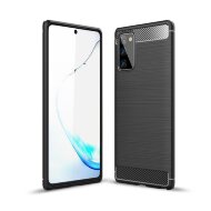 Чехол-накладка Carbon Fibre для Samsung Galaxy Note 20 (черный) Чехол-накладка Carbon Fibre для Samsung Galaxy Note 20 (черный)