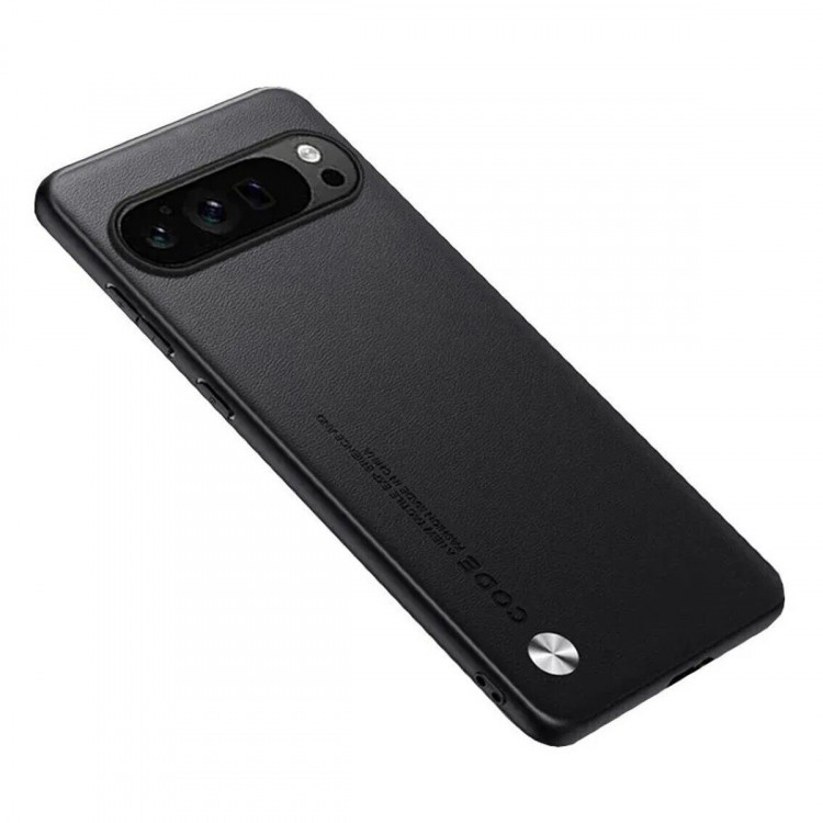 Чехол из искусственной кожи для Google Pixel 9, Pixel 9 Pro (черный)