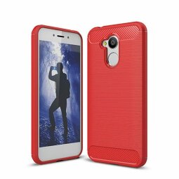 Чехол-накладка Carbon Fibre для Huawei Honor 6A (красный)