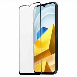 Защитное стекло 3D для Xiaomi Poco M5 4G (черный)