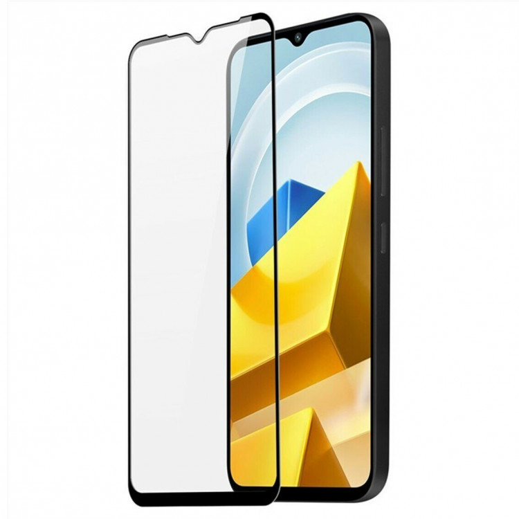 Защитное стекло 3D для Xiaomi Poco M5 4G (черный)