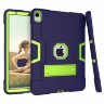 Гибридный TPU чехол для Apple iPad Pro 11 (2018) (темно-синий + зеленый)