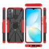 Чехол Armor Shockproof Ring Holder для Infinix Hot 12i (черный + красный)