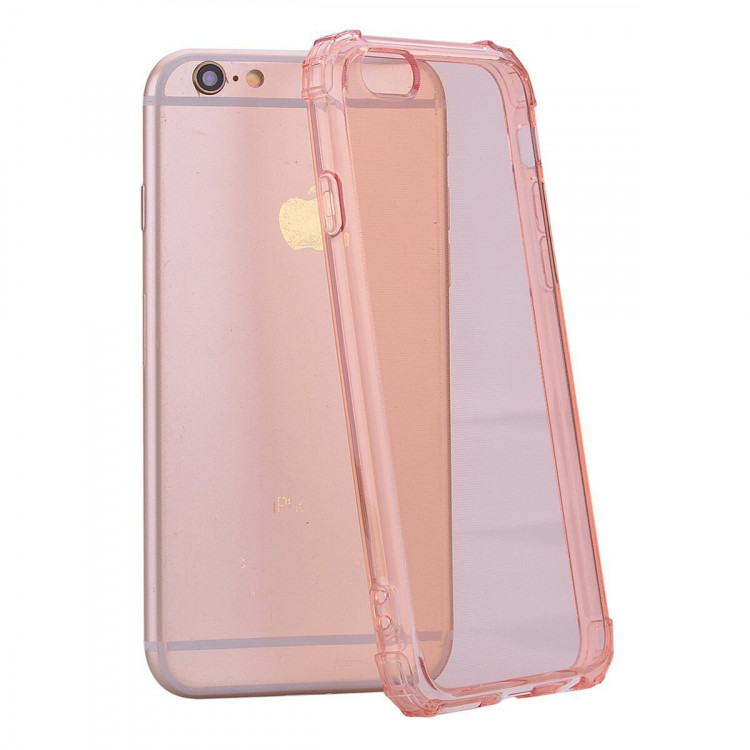 Силиконовый чехол с усиленными бортиками для iPhone 6s Plus / iPhone 6 Plus (розовый)