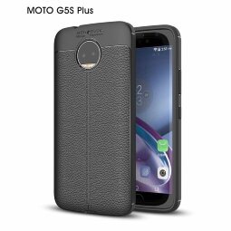 Чехол-накладка Litchi Grain для Motorola Moto G5S Plus (черный)
