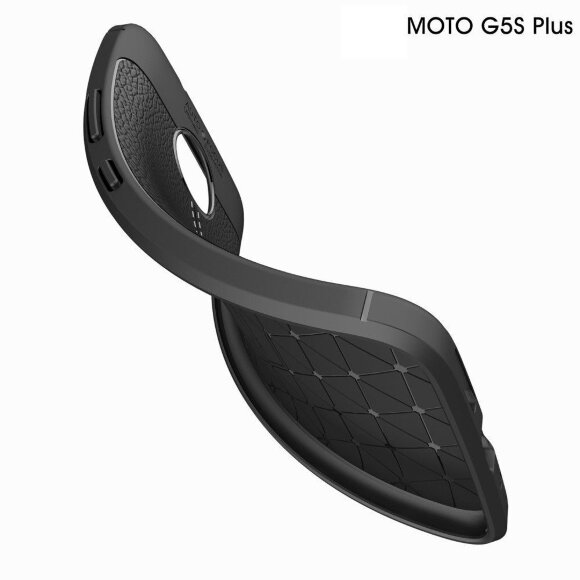 Чехол-накладка Litchi Grain для Motorola Moto G5S Plus (черный) Чехол-накладка Litchi Grain для Motorola Moto G5S Plus (черный)