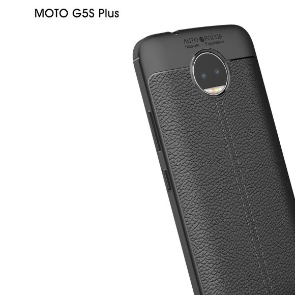 Чехол-накладка Litchi Grain для Motorola Moto G5S Plus (черный) Чехол-накладка Litchi Grain для Motorola Moto G5S Plus (черный)