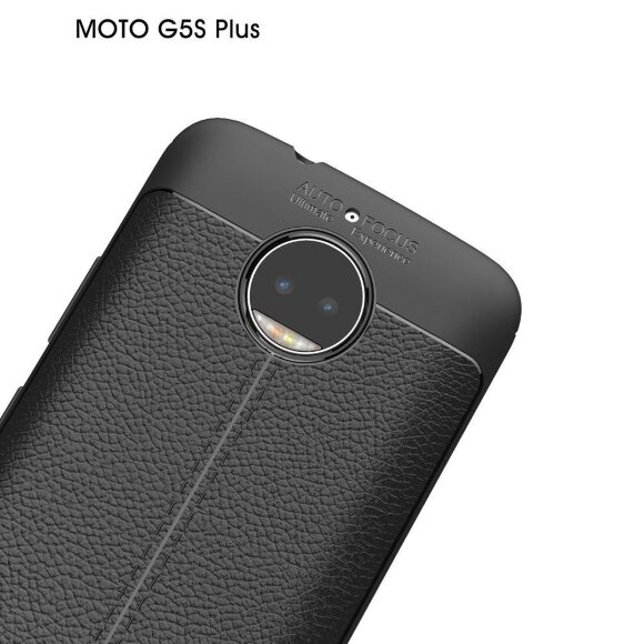 Чехол-накладка Litchi Grain для Motorola Moto G5S Plus (черный) Чехол-накладка Litchi Grain для Motorola Moto G5S Plus (черный)