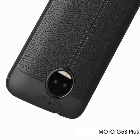 Чехол-накладка Litchi Grain для Motorola Moto G5S Plus (черный) Чехол-накладка Litchi Grain для Motorola Moto G5S Plus (черный)