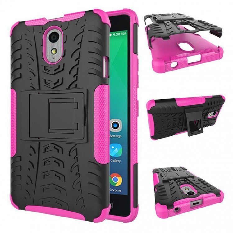 Чехол Hybrid Armor для Lenovo Vibe P1m (черный + розовый)