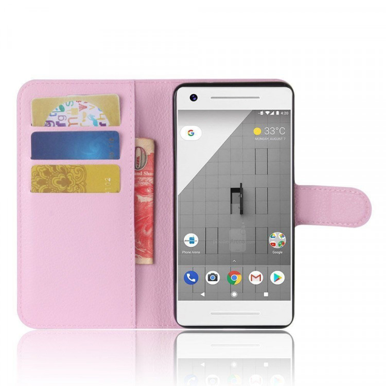 Чехол с визитницей для Google Pixel 2 (розовый)