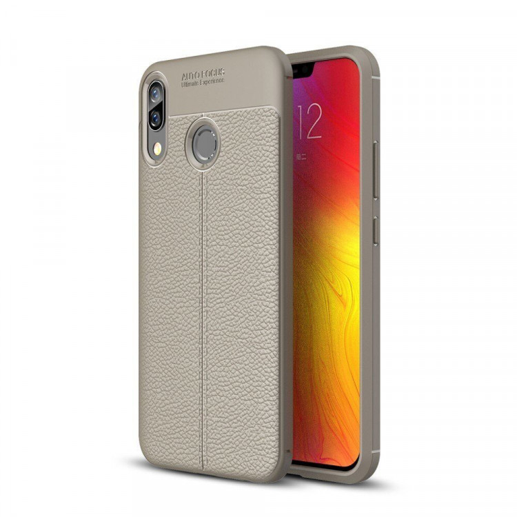 Чехол-накладка Litchi Grain для Lenovo Z5 (серый)