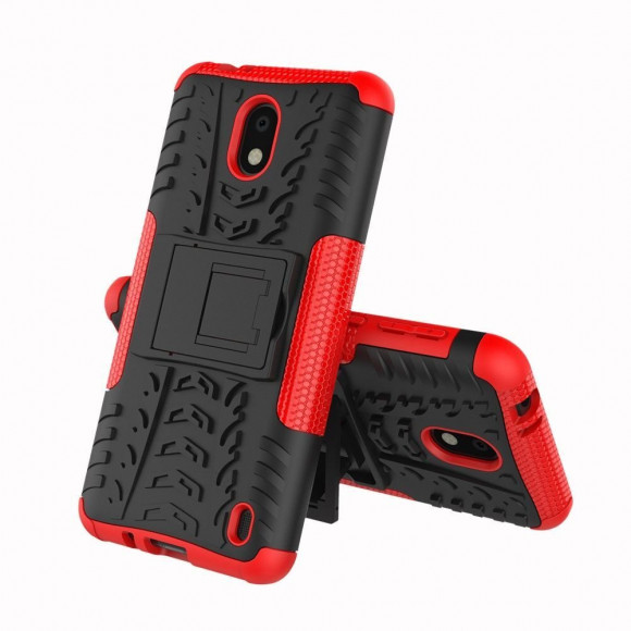 Чехол Hybrid Armor для Nokia 2 (черный + красный) Чехол Hybrid Armor для Nokia 2 (черный + красный)