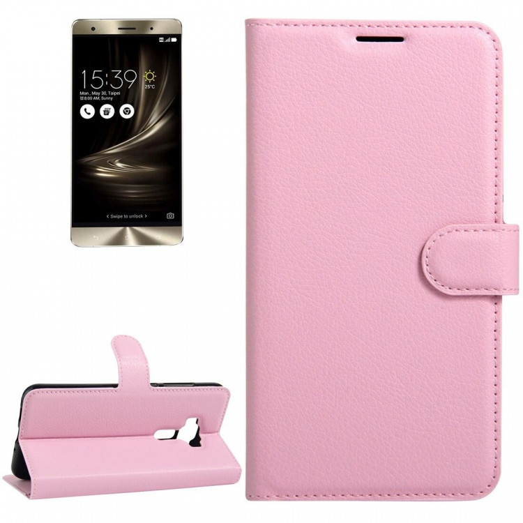Чехол с визитницей для ASUS ZenFone 3 Deluxe ZS550KL (розовый)