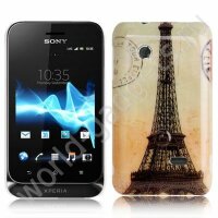 Пластиковый чехол Postcard Eiffel Tower для Sony Xperia Tipo Dual / ST21i